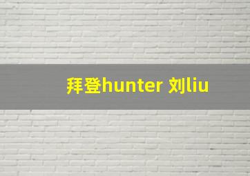 拜登hunter 刘liu